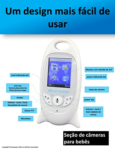 Babá Eletrônica, Baby monitor, Para o pai atento,8 lullaby, eletrônica digital câmera, E Visão Notur
