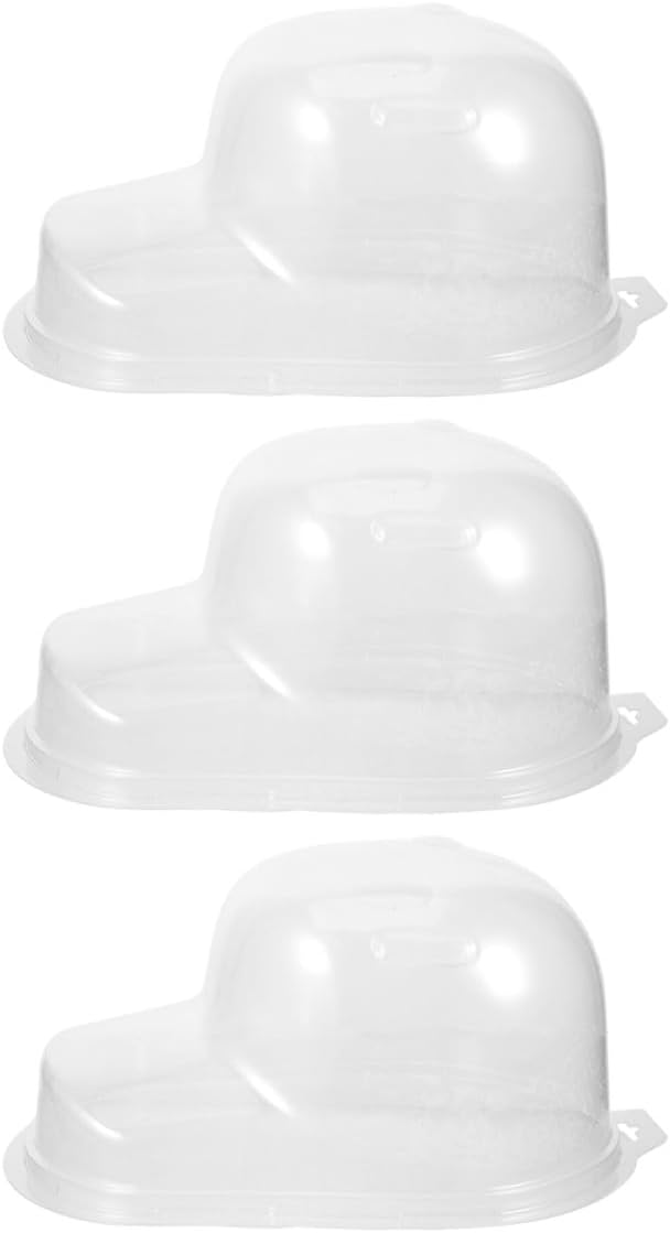 3pcs Hat Display Box for Curved Brim Caps Plastic