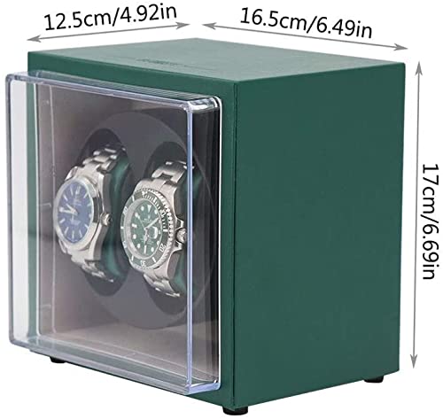 Remontoir automatique double avec 5 modes et boîtes de rangement vert - 2