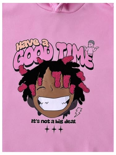 SHENHE Men's Graphic Hoodie Drawstring Cartoon Letter Print Funny Hoodie Pullover Sweatshirt3