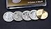ZQION Walking Liberty Half Dollar Shell and Coin Set (4 Coins 1 Shell) by Oliver Magic Tricks Close Up Magic Illusion Gimmick Coin Appear/Vanish