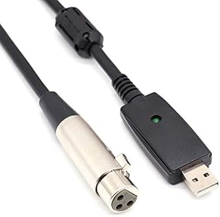SiYear USB Microphone Cable, USB Male to XLR Female 3 Pin Converter Cable Studio Audio Cable Connector Cords Adapter for Instruments Recording Karaoke Singing or Microphones(10FT/3M)