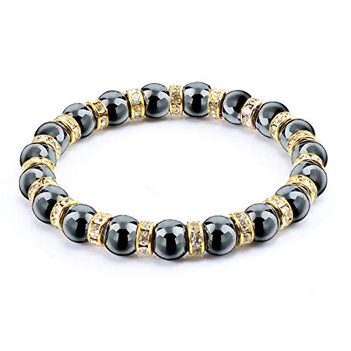 Bracelet hématite perles homme femme yoga mantra bouddha pour méditation