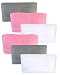 Sweet & Sassy Girl\'s 6 Pack Seamless Bandeau Bra, White/Grey/Pink, Medium/32A'