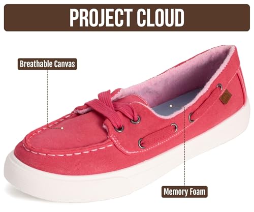 Image of Project Cloud Canvas Sneakers for Women - Memory Foam Slip On Shoes Women Footwear - Lightweight and Non Slip Fashion Sneakers (Seasalt)