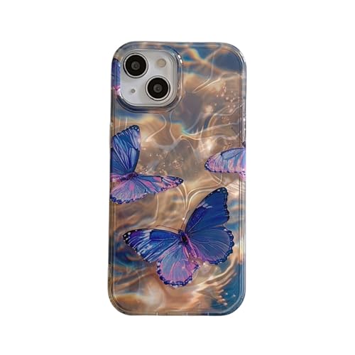 Coque iPhone 12 Pro antichoc élégante violette effet paillettes