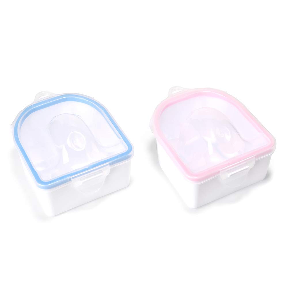 2 PCS Nail Soaking Bowl Nail Soak Off Bowl Acrylic Nail Remover Tool Acetone Nail Polish Remover Bowl Nail Soaker Tray Manicure Tool