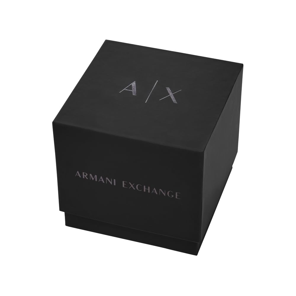 Armani Exchange AX4293 męski czarny zegarek ze stali nierdzewnej 44 mm
