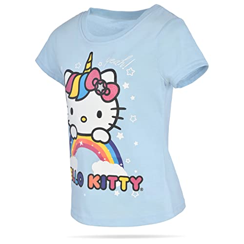 Image of Hello Kitty Girls Tee Shirts - 2 Pack Short Sleeve T-Shirts for Girls with Adorable Artworks and Slogans for Girl's Style