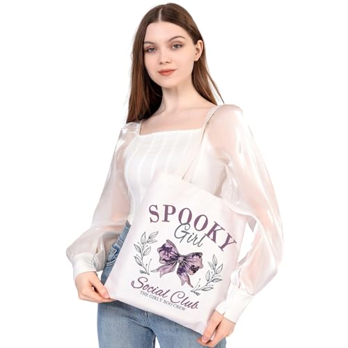 MEIKIUP Witch Social Club Gift Spooky Social Club The Girly Boo Crew Tote Bag Presente de festa de H