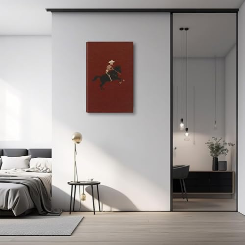 Framed Vintage Skeleton Cowboy Canvas Wall Art 16X24in Ready to Hang - image 5
