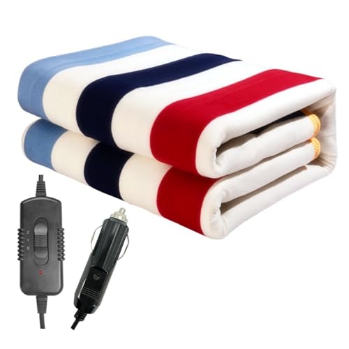 Genérico Chal Eléctrico Calentado, Manta Electrica Cama Manta eléctrica for Coche de 12 V, 9 Niveles calefacción, for Viajes al Aire Libre y Acampada, 70 x 180 cm, 120 150 50(50x150 A)