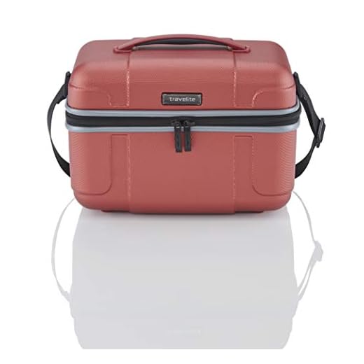 Travelite Maletín de Maquillaje de Mano con Función de Sujeción, Serie de Maletas Vector: Robusto Neceser de Cubierta Dura en Colores Elegantes, 36 cm, 20 Litros