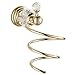 Liaozy888 Luxurious Golden Stainless steel + Crystal Shape Bathroom Hand Dryers/hair dryer Holder professional DIY