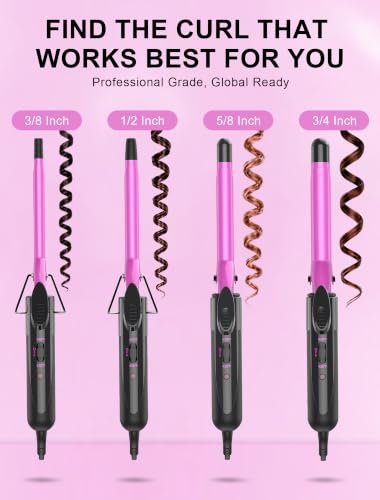 Image of 5 /8 Inch Ceramic Small Curling Iron for Short Hair, 16mm Small Curling Wand