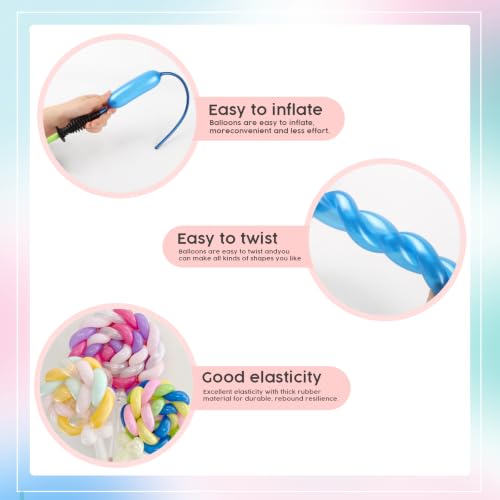 Image of 260 Balloons - Pearl Dark Blue Long Balloons for Balloon Arch & Party Deco | Pearl Dark Blue long balloons for balloon arch & string garland decorations, thick latex & easy to inflate, great for birthd