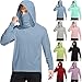 Boys Rash Guard Hoodie UPF 50+ Sun Protection Long Sleeve Fishing Beach Sun Shirts with Face Cover for Kids 4-15 Years