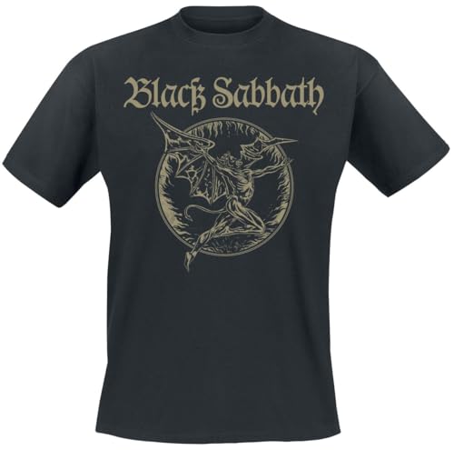 Black Sabbath Demon Fire Circle Homme T-Shirt Manches Courtes Noir M