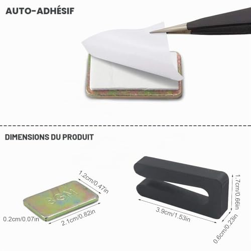Haohai Kits d'équilibrage de Ventilateur de Plafond, 6 Pièces Clips d'équilibrage et 18 Pièces Poids 3G en Métal Autocollant – vue 2