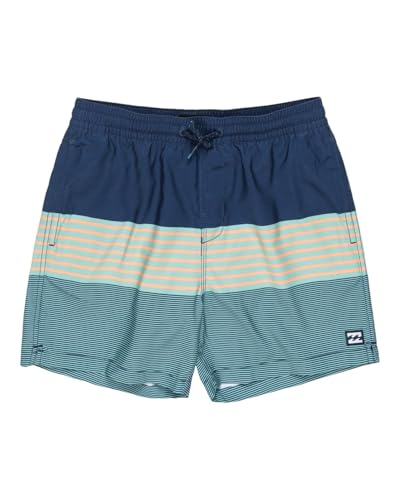 Billabong All Day Stripes LB Pantalones Cortos, Insignia Azul, 12 años para Niños