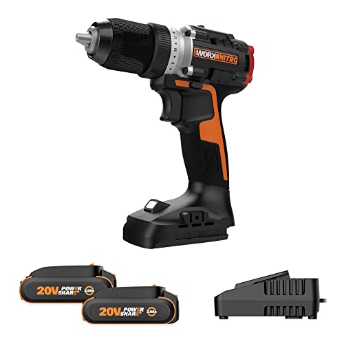 Worx Wx130L 20V Nitro Compact Brushless 1/2” Drill/Driver With Power Share - (Batteries & Charger Included) #TOP7