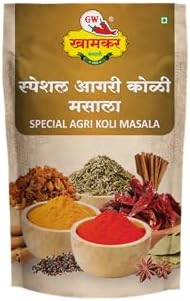 GW Khamkar SPL Agri Koli Masala | Authentic Coastal Maharashtrian Blend | Cold Pressed | All-in-One Masala For Curries & Fry | Traditional secret recipe | For Veg & Non-Veg Dishes | Handcrafted Coastal Authentic Taste | No Artificial colour and Preservatives | Pack Of 1 - 185GM