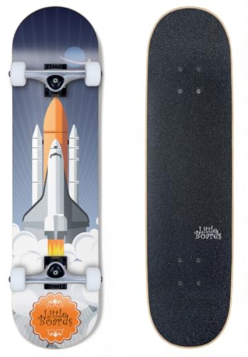 Little Boards Skateboard für Kinder - hochwertiges Komplettboard für Anfänger ab 3 oder 6 Jahren, aus 7 Lagen Ahorn, mit Griptape, Achsen und Urethane Rollen, ABEC 5 Kugellager