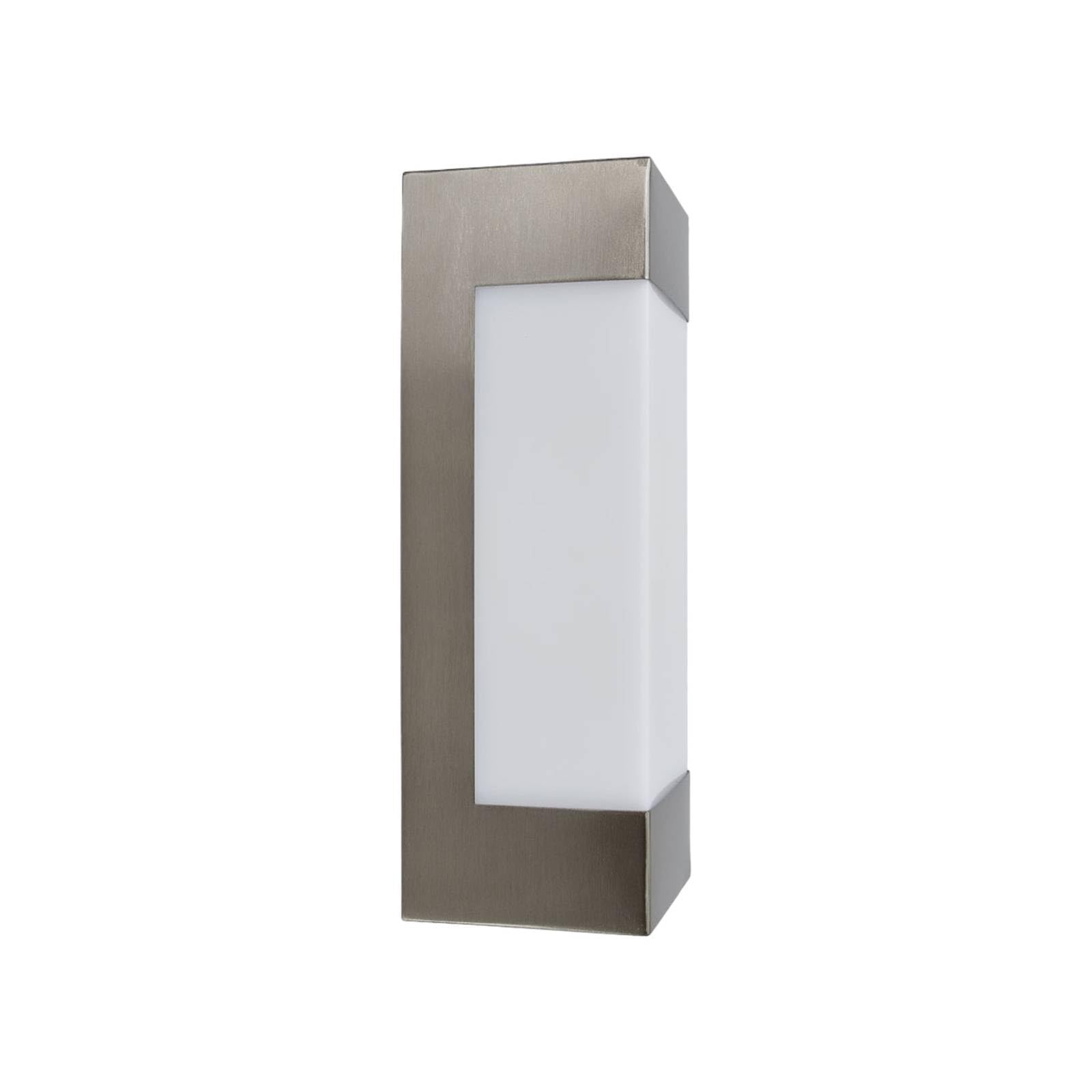 Lindby Stainless Steel, White Outdoor Wall Light Severina (Modern) In Silver Made Of Stainless Steel (1 Light Source,) From Wall Lamp For Exterior/Interior Walls, House Terrace Und Balcony