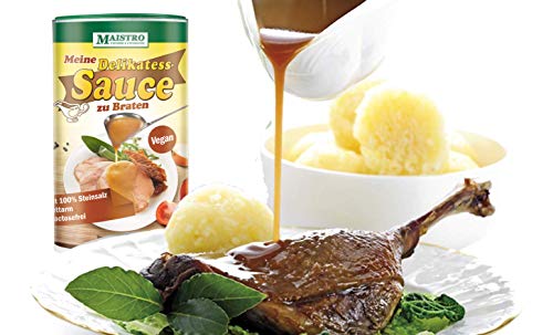 Vegane Bratensauce 207g/4,5Liter Basis Soße. Vegan und schnell zubereitet. MAISTRO DELi 207g