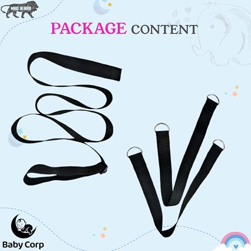 Image of Car Cradle Belt for 0 to 3 Year | Baby Travel Kit with Adjustable Overhead & Handle Nylon Straps