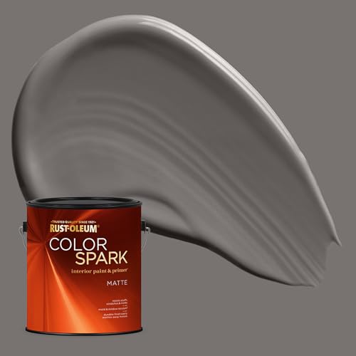 Image of Rust-Oleum Color Spark Interior Paint and Primer in One, Matte, River Rock, 1 Gallon