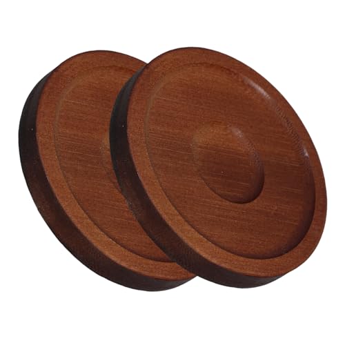 TOBBOMEY 2Pcs Whiskey Coasters with Redwood Base