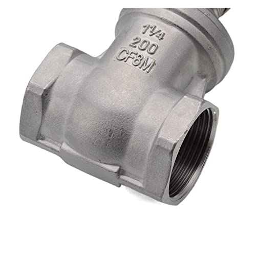 Válvula de compuerta DN32 de acero inoxidable con rosca hembra para tuberías de gas 4