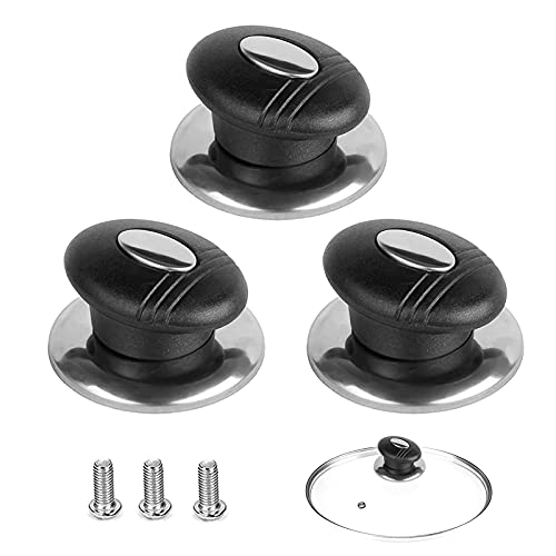 Quesuc tapa Olla Pomo Tapa Repuesto,Pomo de Tapa de Acero Inoxidable Para Olla,Pomo de Cocina...