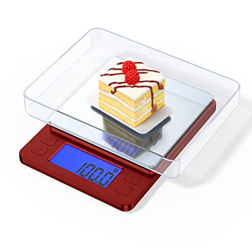 Digital Food Scale, Kitchen Scale For Food Ounces And Grams High Accuracy Mini Gram Scale For Cooking, Baking, Jewelry, Tare Function, 2 Trays, Lcd Display #TOP3