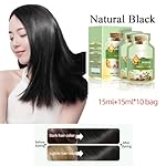 Natural Bubble Plant Hair Dye,New Botanical Bubble Hair Dye,Hair Dye Shampoo for Gray Hair for Women and Men,30ml 10Packs (Natural Black, 300 ML) - Image 3