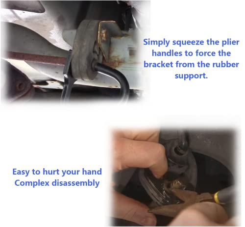 Mejiao Exhaust Hanger Removal Tool,Rubber Bracket And Exhaust Hanger Separation Exhaust Pliers,Compatible With All Exhaust Rubber Hangers #TOP2