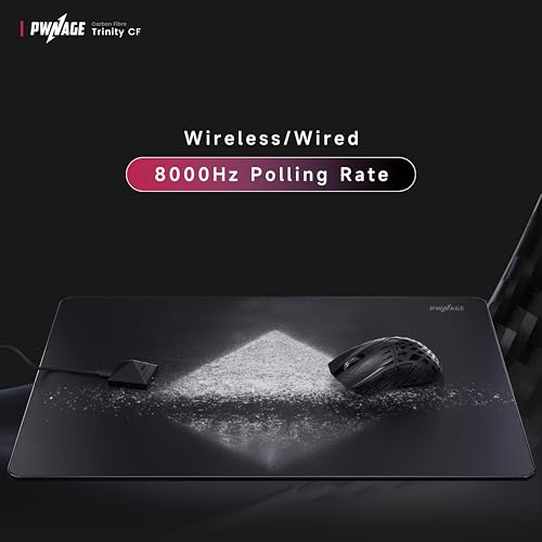 PWNAGE Trinity Wireless Gaming Mouse 8kHz - 39 Grams Ultralight Esports Pro Gamer Flawless Professional Custom Xero PAW3950 Optical Sensor 36,000 DPI - 8000Hz -100% PTFE Skates Symm 2 - Black - Image 4