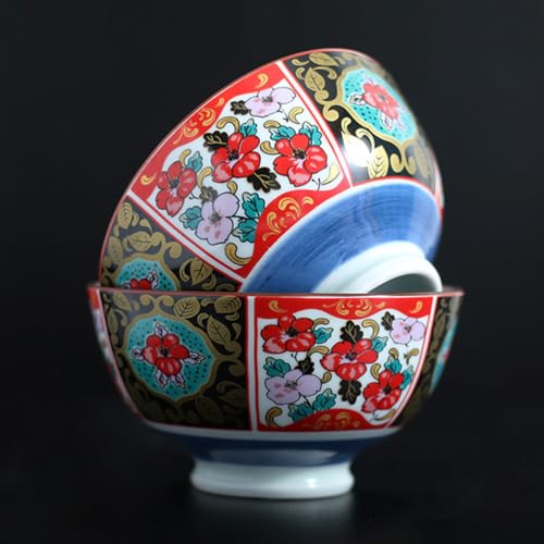 PartyKindom-Ceramic-Bowl-for-Kitchen-Chinese-Vintage-Bowl-45W-Food-Serving-Bowl-Chinese-Traditional-Hand-Painted-Floral-Cereal-Bowl-for-Noodles-Soup-Cereal-Dessert-Fruit PartyKindom Ceramic Bowl for Kitchen Chinese Vintage Bowl 45W Food Serving Bowl Chinese Traditional Hand Painted Floral Cereal Bowl for Noodles Soup Cereal Dessert Fruit