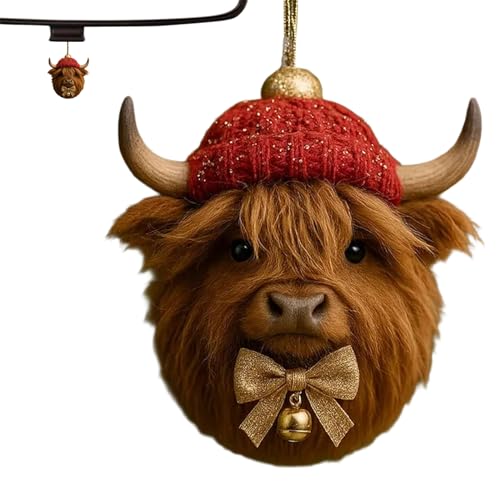 Colgantes decorativos de animales | Divertidas figuras acrílicas bidimensionales, adornos de Navidad, para el hogar, fiestas, granjas, dormitorios, festivales, exteriores, paredes
