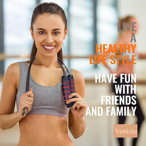 Image of Redify Skipping Rope Men and women and Children Exercise Rope for Exercise Workout & Weight LossTangle Free Jumping Rope for Kids Polyvinyl Chloride rope