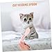 Hemoton 1set Pet Cat Food Can Opener Spoon Pink Multi-Functional Pet Food Can Lids Spoon for Convenient Feeding Keeps Fresh Reduces Waste