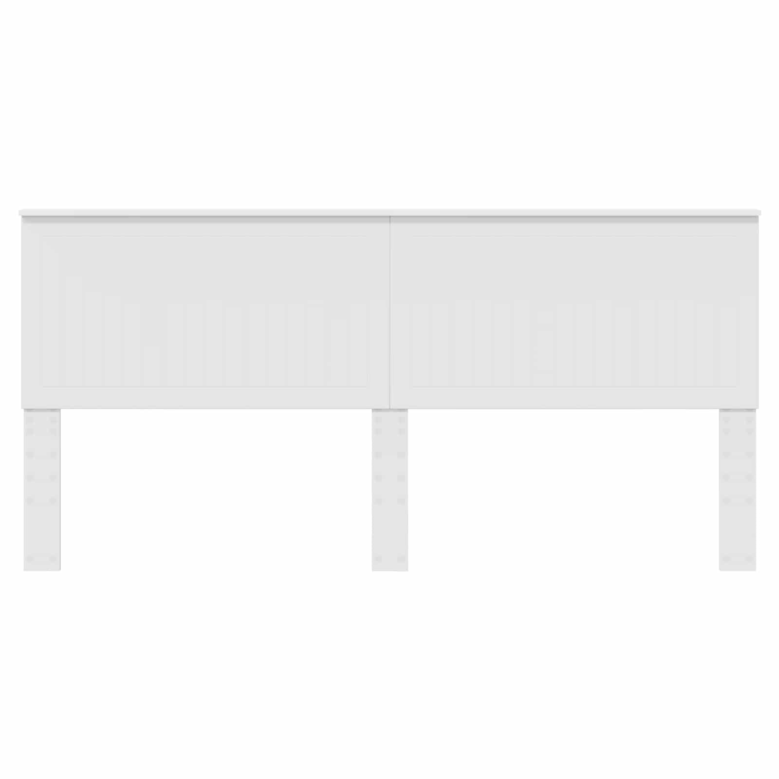 vidaXL Testiera con testiera Bianco 200 cm Legno Multistrato, Accenti Eleganti per la Camera, Accessori Moderni, Zona Notte stilosa, Design Contemporaneo, Ambiente Confortevole