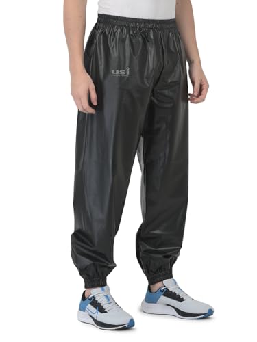 Image of USI UNIVERSAL 415FBT Men's Black Polyester Sauna Suit For Fitness Weight Loss Exercise Gym Training, Sauna Sweat Suit Exercise Gym Suit, Elasticated Arms