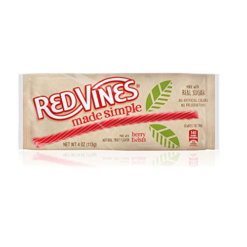 Red Vines Made Simple Berry Licorice Twists, 4oz Tray