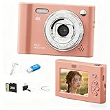 Digital Camera with Dual Screen,Autofocus 4K 48MP Vlogging Cameras for Photography with 32GB Card,Point and Shoot Digital Cameras,16X Zoom,Anti-Shake,Present for Kid Teen Beginner. (Pink) - Image 1
