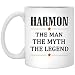 Tazza da caffè Harmon Divertente The Man The Myth The Legend Tazza da tè - Regali di compleanno personalizzati Bavaglio Tazza per Harmon Regalo perfetto Tazze da caffè Ceramica bianca 11 Oz