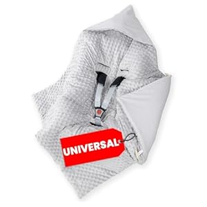 Amilian Einschlagdecke Babyschale Vichy Karo Grau