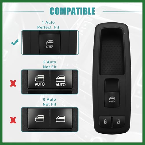 Motoforti Front Right Passenger Side Master Power Window Switch Replaces Fit for Dodge Charger 2011-2014 56046822AC - Pack of 1 Black Long-Lasting by Motoforti - Image 4