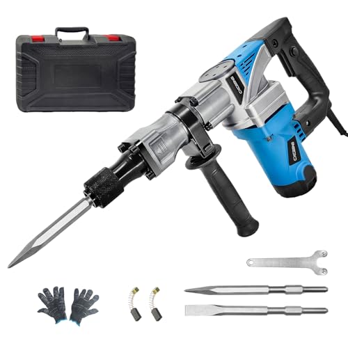 CXCESNS コンクリートハンマー 電動ハンマー はつり機 打撃数4000bpm...